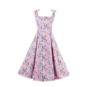 50s style retro a line cocktail dress